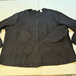 Laura Ashley Blouse 3X Black
